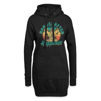 Poterie Poterie Poterie Artisanat Bonheur - Sweat-shirt à capuche long Femme - noir - Devant