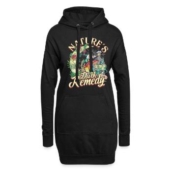 Apotheker Kräutersammler Natures Dark Remedy - Hoodie-Kleid - Schwarz - Vorne
