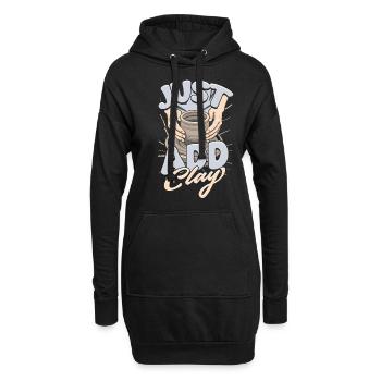 Poterie Poterie Poterie Il suffit d’ajouter de l’argile - Sweat-shirt à capuche long Femme - noir - Devant