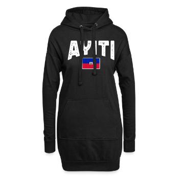 Haiti Haitianer Karibik Urlaub - Hoodie-Kleid - Schwarz - Vorne