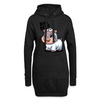 Mignon Boo Deng Hippo Costume Adventure - Sweat-shirt à capuche long Femme - noir - Devant