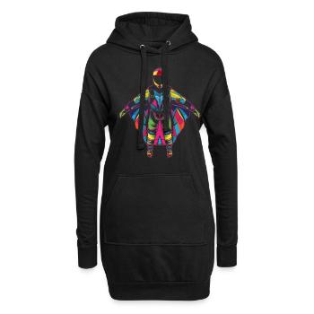 Wingsuit Flying Wingsuit Aviateur Saut en parachute - Sweat-shirt à capuche long Femme - noir - Devant