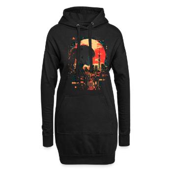 Fille d’Anime Japon - Sweat-shirt à capuche long Femme - noir - Devant