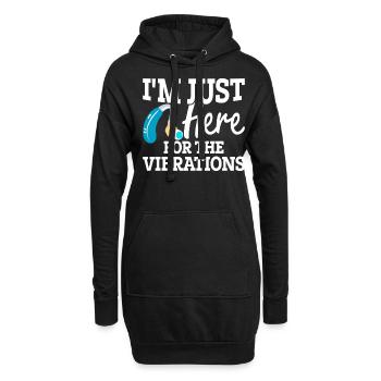 Fierté des sourds Langue des signes ASL - Sweat-shirt à capuche long Femme - noir - Devant
