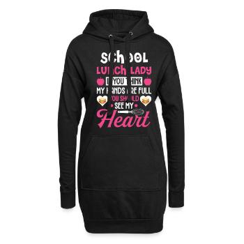Cafeteria-Arbeiter School Lunch Lady sollte mein H - Hoodie-Kleid - Schwarz - Vorne