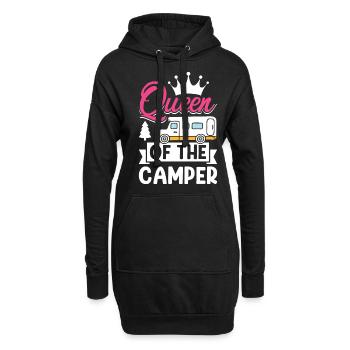 Camper Mom Funny Camping Queen of the Camper - Hoodie-Kleid - Schwarz - Vorne