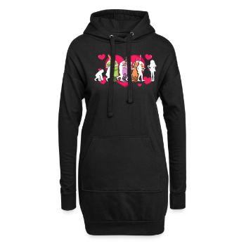 Thé à bulles Boba BubbleTea Kawaii Japan Tea Kpop - Sweat-shirt à capuche long Femme - noir - Devant