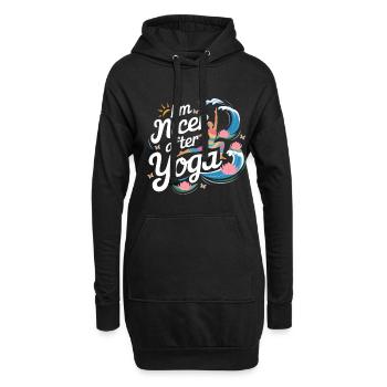 I'm Nicer After Yoga 6 - Hoodie-Kleid - Schwarz - Vorne