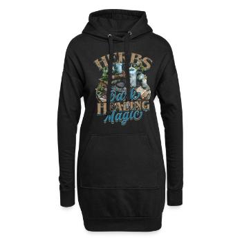 Apotheker Kräutersammler Apothekerin - Hoodie-Kleid - Schwarz - Vorne