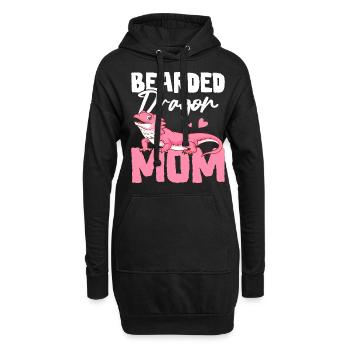 Bearded Dragon Mom Lizard Lover - Hoodie Dress - black - Front