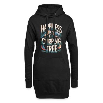 Observation des oiseaux, Oiseaux, Nature, Randonnée, Camping - Sweat-shirt à capuche long Femme - noir - Devant