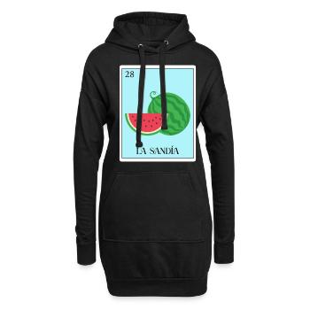 Melon pastèque Fruit d’été Cadeau végétalien - Sweat-shirt à capuche long Femme - noir - Devant