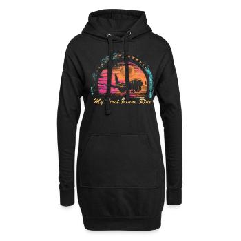 Meine Erste Flugreise Erstes Mal Fliegen - Hoodie-Kleid - Schwarz - Vorne