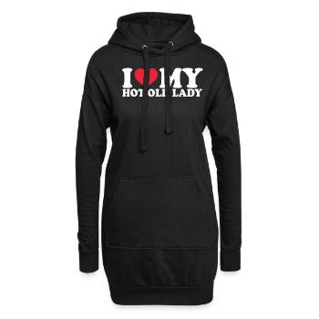 Petite amie Petite amie Relation Couple Amour Couple - Sweat-shirt à capuche long Femme - noir - Devant