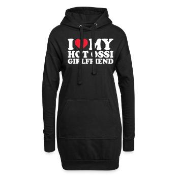 Ossi Petite amie Petite amie Relation Couple Est - Sweat-shirt à capuche long Femme - noir - Devant