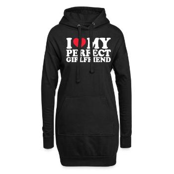 Petite amie Petite amie Relation Couple Amour Couple - Sweat-shirt à capuche long Femme - noir - Devant