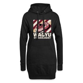 Wagyu Steak - Sweat-shirt à capuche long Femme - noir - Devant