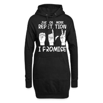 Fierté des sourds Langue des signes ASL - Sweat-shirt à capuche long Femme - noir - Devant