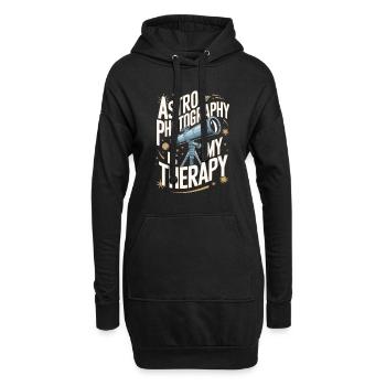 Astrophotographie Télescope Astronomie - Sweat-shirt à capuche long Femme - noir - Devant