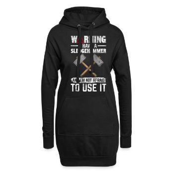 Démolition de maison amusante n’a pas de masse sur - Sweat-shirt à capuche long Femme - noir - Devant