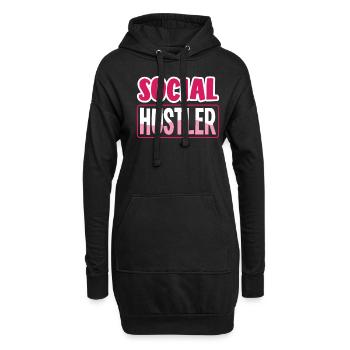 Social Hustler - Erfolgreich im Social Media - Hoodie-Kleid - Schwarz - Vorne