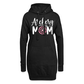 Bogenschießen Mom Bogenschütze Bogen und Pfeil Fra - Hoodie-Kleid - Schwarz - Vorne