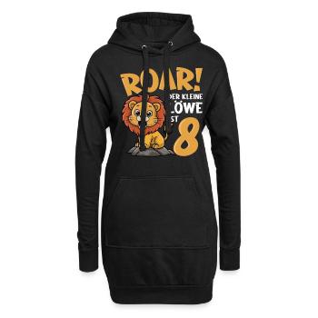 8ème Anniversaire Jeune Lion - Sweat-shirt à capuche long Femme - noir - Devant
