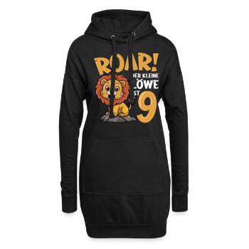 9ème Anniversaire Jeune Lion - Sweat-shirt à capuche long Femme - noir - Devant