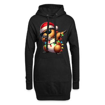 Dabbing Capybara Capibara Sunglasses Cute - Hoodie Dress - black - Front