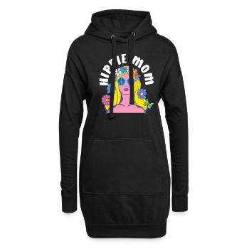 Hippie Mom Fleur Bandeau Lunettes de soleil - Sweat-shirt à capuche long Femme - noir - Devant