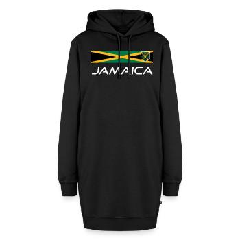 Jamaïque Jamaïque Rasta Raggea Drapeau Rastafari - Sweat-shirt à capuche long Femme - noir - Devant