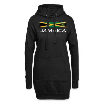 Jamaica Jamaika Rasta Raggea Rastafari Flagge - Hoodie-Kleid - Schwarz - Vorne