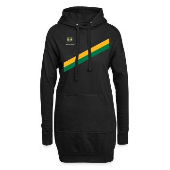 Jamaïque Jamaïque Rasta Raggea Drapeau Rastafari - Sweat-shirt à capuche long Femme - noir - Devant
