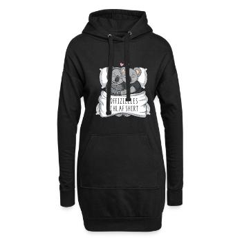 Official Sweet Koala Couple Sleep Shirt - Hoodie Dress - black - Front