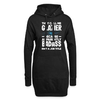 Glaser Geschenk - Hoodie-Kleid - Schwarz - Vorne