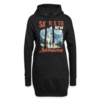 Say Yes To New Adventures 5 - Hoodie-Kleid - Schwarz - Vorne