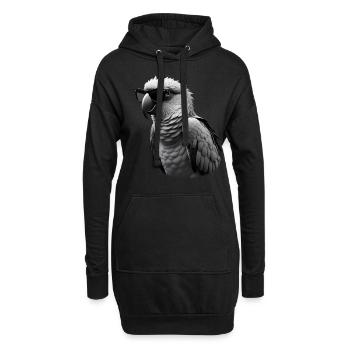 Lunettes de soleil Parrot Motif Animal Porte-perroquet - Sweat-shirt à capuche long Femme - noir - Devant