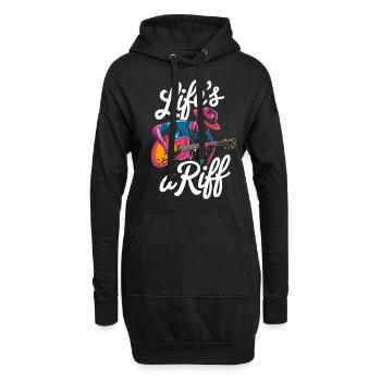 Jazz : Life’s A riff avec guitare - Sweat-shirt à capuche long Femme - noir - Devant
