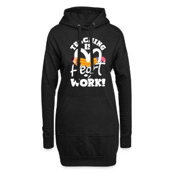Lustiges Lehrer Lehrerinnen Geschenk - Hoodie-Kleid - Schwarz - Vorne