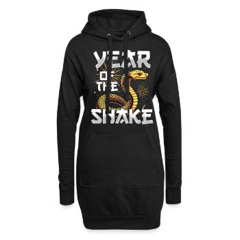 Year of the Wood Snake Chinese New Year 2025 - Hoodie-Kleid - Schwarz - Vorne