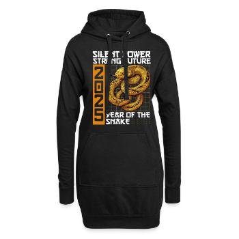 Year of the Wood Snake Chinese New Year 2025 - Hoodie-Kleid - Schwarz - Vorne