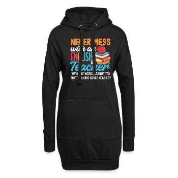 Lustiges Lehrer Lehrerinnen Geschenk - Hoodie-Kleid - Schwarz - Vorne