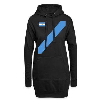 Argentine Cadeau Argentine Drapeau argentin - Sweat-shirt à capuche long Femme - noir - Devant