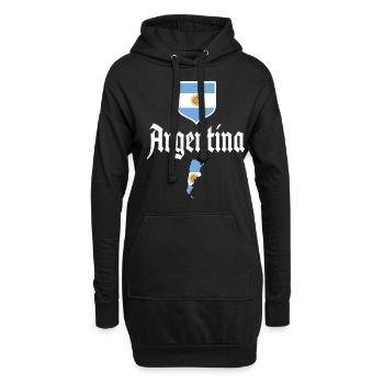 Argentinien Geschenk Argentina Argentine Flagge - Hoodie-Kleid - Schwarz - Vorne