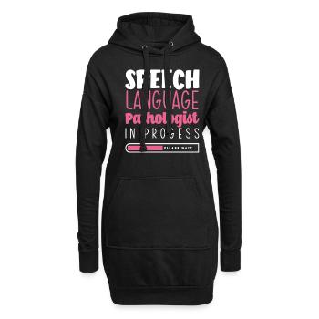 Orthophoniste En cours s’il vous plaît - Sweat-shirt à capuche long Femme - noir - Devant