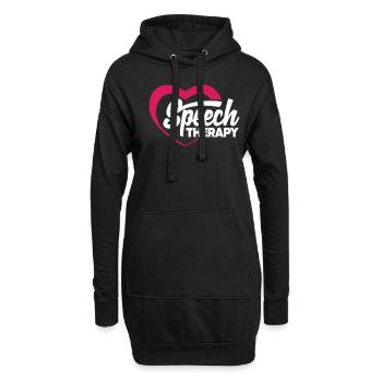 Orthophonie L’amour de la profession - Sweat-shirt à capuche long Femme - noir - Devant