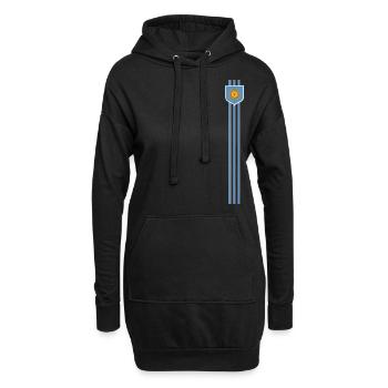 Argentine Cadeau Argentine Drapeau argentin - Sweat-shirt à capuche long Femme - noir - Devant