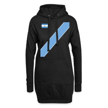 Argentine Cadeau Argentine Drapeau argentin - Sweat-shirt à capuche long Femme - noir - Devant