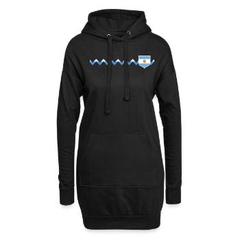 Argentinien Geschenk Argentina Argentine Flagge - Hoodie-Kleid - Schwarz - Vorne