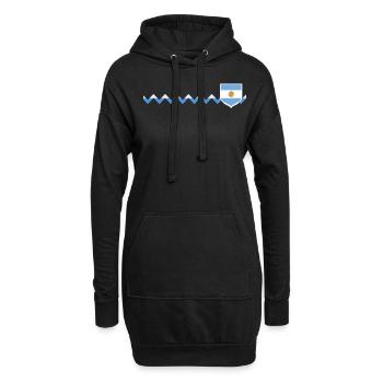 Argentine Cadeau Argentine Drapeau argentin - Sweat-shirt à capuche long Femme - noir - Devant